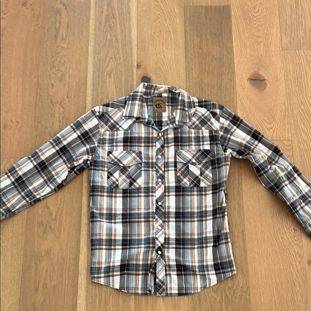 Plaid Button-Up Shirt